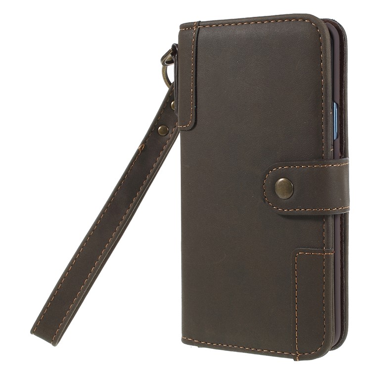 Genuine Leather Wallet Stand Phone Shell for Samsung Galaxy S9+ G965 - Green-2