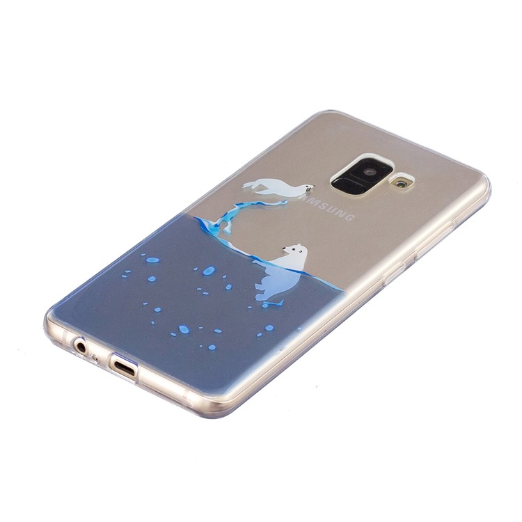 Pattern Printing IMD Soft TPU Case for Samsung Galaxy A8 (2018) - Polar Bear-2