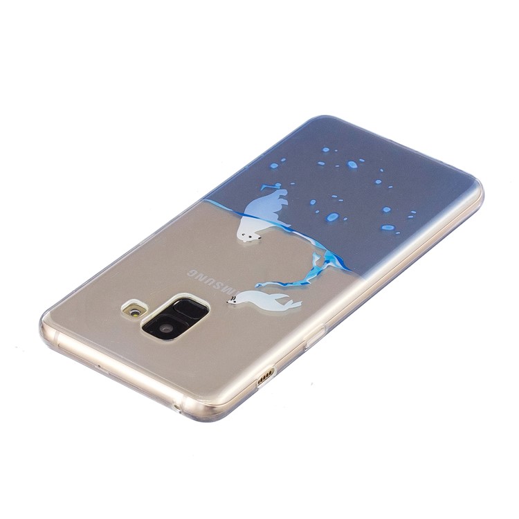 Pattern Printing IMD Soft TPU Case for Samsung Galaxy A8 (2018) - Polar Bear-3