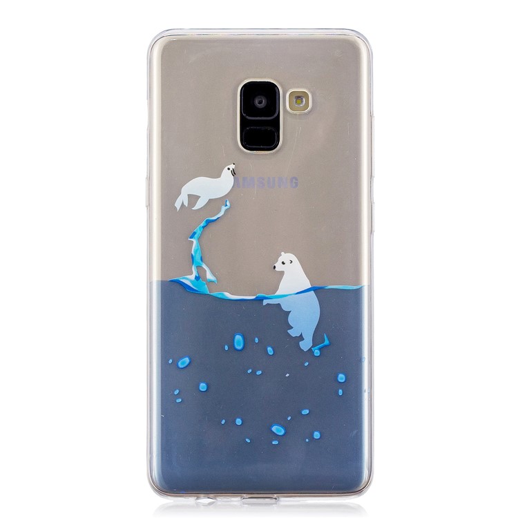 Pattern Printing IMD Soft TPU Case for Samsung Galaxy A8 (2018) - Polar Bear-5
