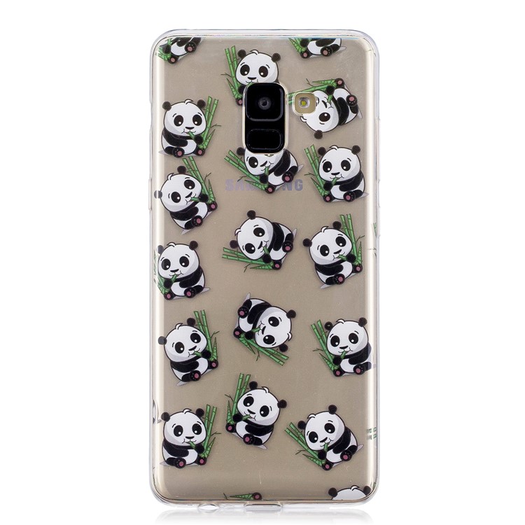 Pattern Printing IMD Soft TPU Mobile Cover for Samsung Galaxy A8 (2018) - Panda-5