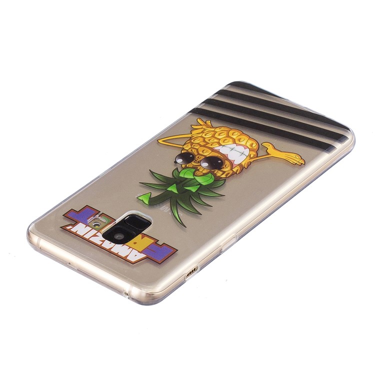 Pattern Printing IMD Soft TPU Case Accessory for Samsung Galaxy A8 (2018) - Pineapple-3