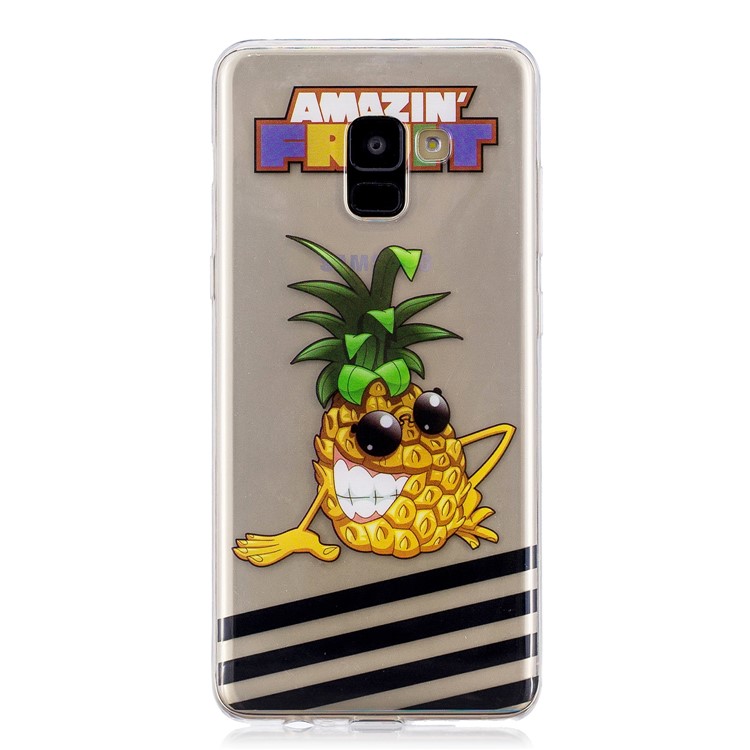Pattern Printing IMD Soft TPU Case Accessory for Samsung Galaxy A8 (2018) - Pineapple-5