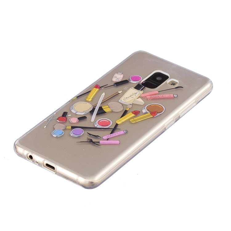Pattern Printing IMD TPU Mobile Case for Samsung Galaxy A8 Plus (2018) - Cosmetics-2