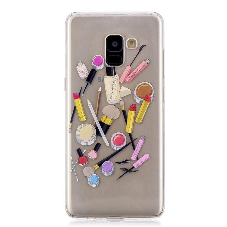 Pattern Printing IMD TPU Mobile Case for Samsung Galaxy A8 Plus (2018) - Cosmetics-5