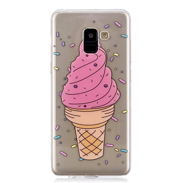 Pattern Printing TPU Back Case for Samsung Galaxy A8+ (2018) - Ice Cream-5