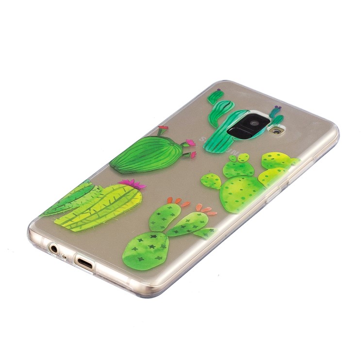 Pattern Printing TPU Cell Phone Case for Samsung Galaxy A8+ (2018) - Cactus-2