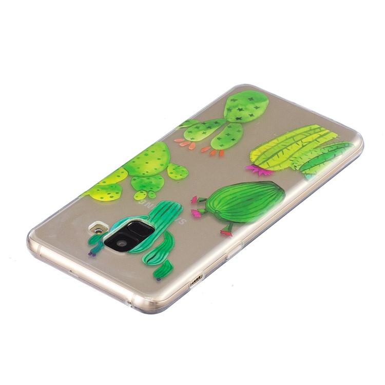Pattern Printing TPU Cell Phone Case for Samsung Galaxy A8+ (2018) - Cactus-3
