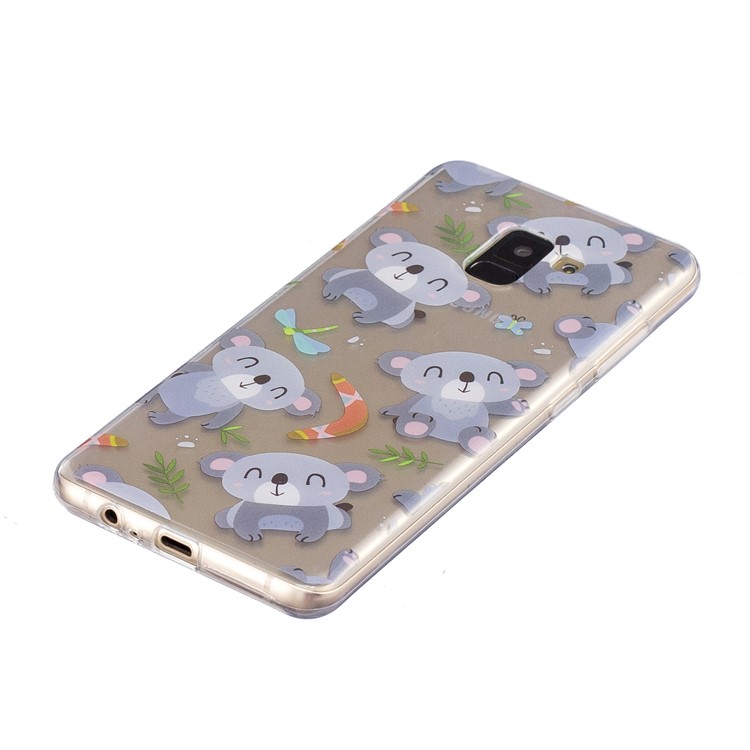 Pattern Printing TPU Protective Case for Samsung Galaxy A8+ (2018) - Bear Pattern-2