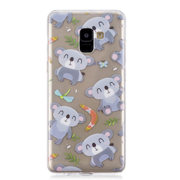Pattern Printing TPU Protective Case for Samsung Galaxy A8+ (2018) - Bear Pattern-5