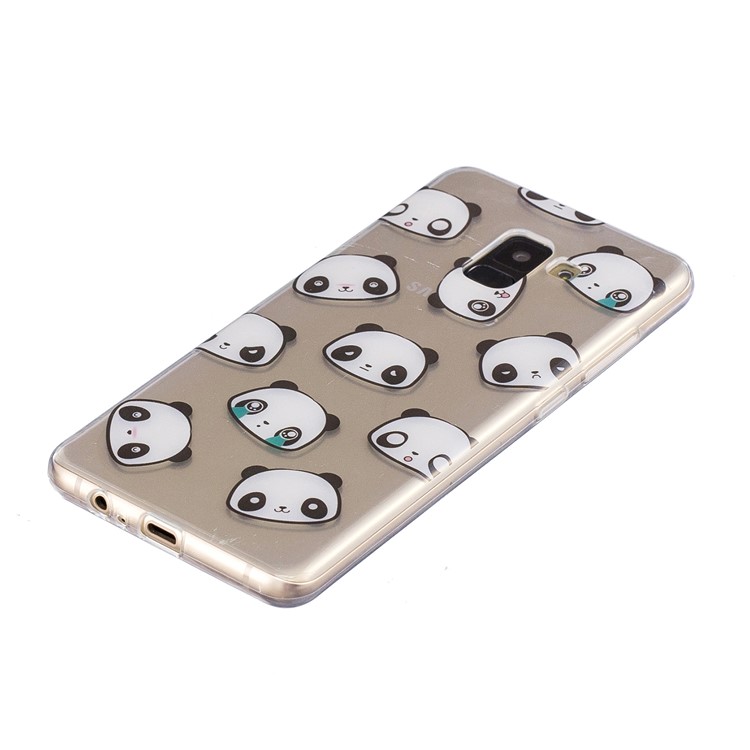 Pattern Printing TPU Case Accessory for Samsung Galaxy A8+ (2018) - Panda Pattern-2
