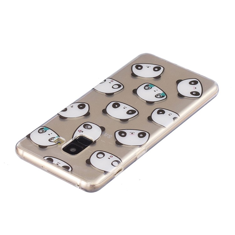 Pattern Printing TPU Case Accessory for Samsung Galaxy A8+ (2018) - Panda Pattern-3