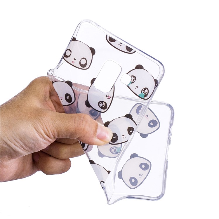 Pattern Printing TPU Case Accessory for Samsung Galaxy A8+ (2018) - Panda Pattern-4