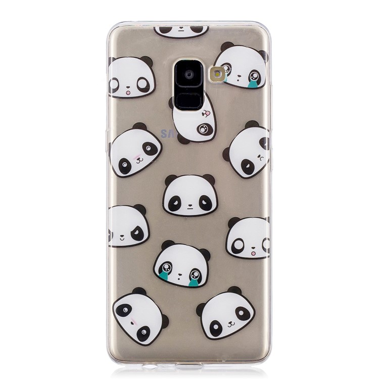 Pattern Printing TPU Case Accessory for Samsung Galaxy A8+ (2018) - Panda Pattern-5