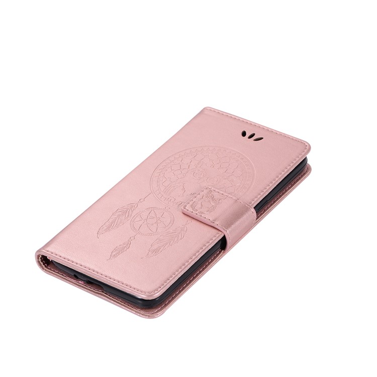 Imprint Dream Catcher Owl Wallet PU Leather Phone Cover for Samsung Galaxy J2 Prime/Grand Prime Plus/Prime (2016) - Rose Gold-7