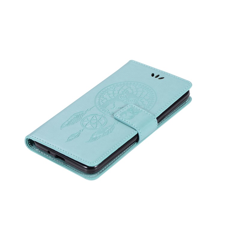 Imprint Dream Catcher Owl PU Leather Stand Flip Case for Samsung Galaxy J2 Prime/Grand Prime Plus/Prime (2016) - Cyan-7