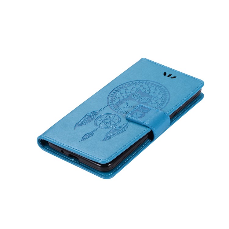 Imprint Dream Catcher Owl Wallet PU Leather Mobile Casing for Samsung Galaxy J2 Prime/Grand Prime Plus/Prime (2016) - Blue-7