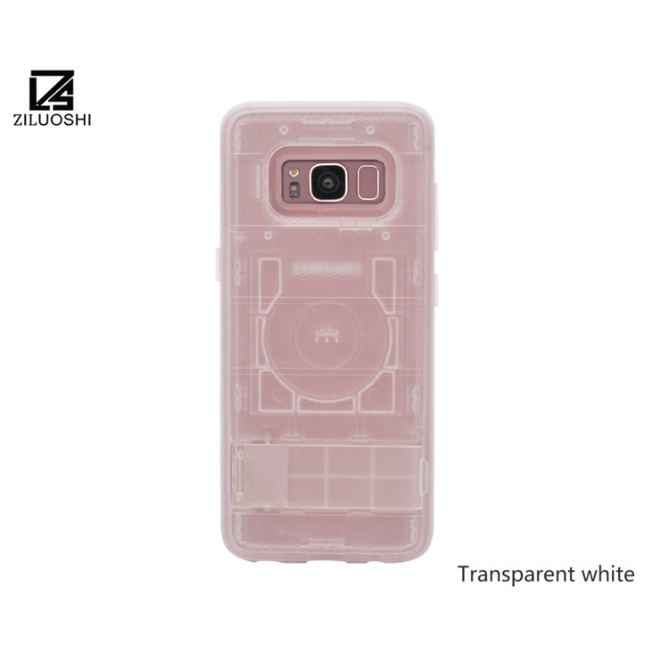 Non-slip TPU+PC Combo Cover with Kickstand for Samsung Galaxy S8 G950 - White-2