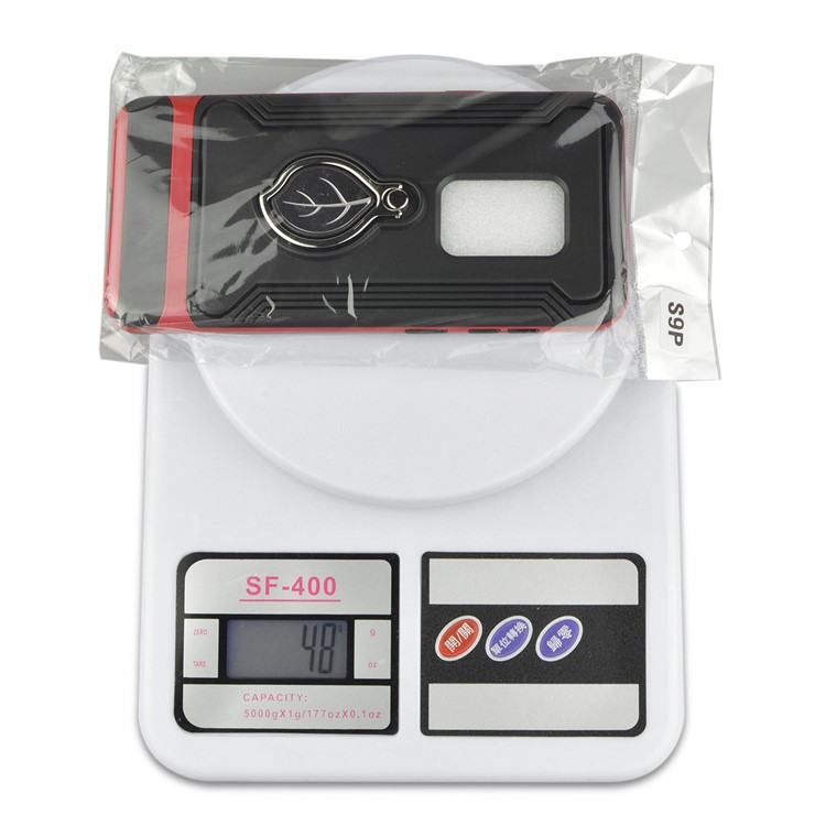 ANGIBABE Maple Leaf Magnetic Ring Holder Kickstand TPU + PC Hybrid Cover for Samsung Galaxy S9 Plus SM-G965 - White-8