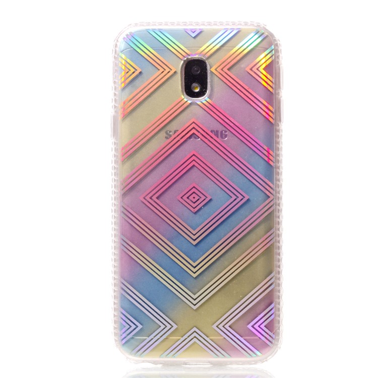 Soft Rainbow Electroplating TPU Protective Shell for Samsung Galaxy J3 (2017) EU Version / J3 Pro (2017) - Square-2