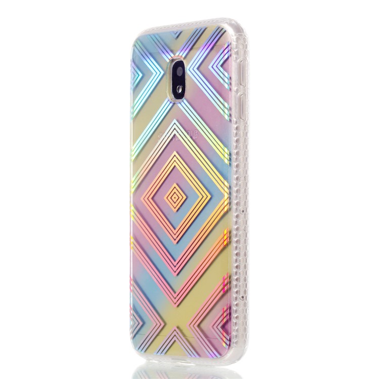 Soft Rainbow Electroplating TPU Protective Shell for Samsung Galaxy J3 (2017) EU Version / J3 Pro (2017) - Square-3