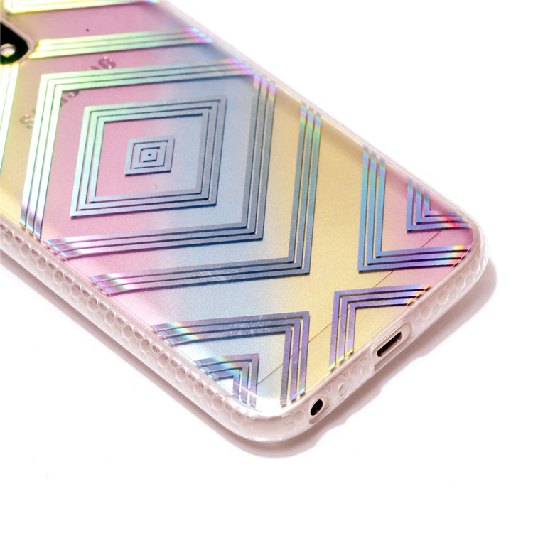 Soft Rainbow Electroplating TPU Protective Shell for Samsung Galaxy J3 (2017) EU Version / J3 Pro (2017) - Square-4