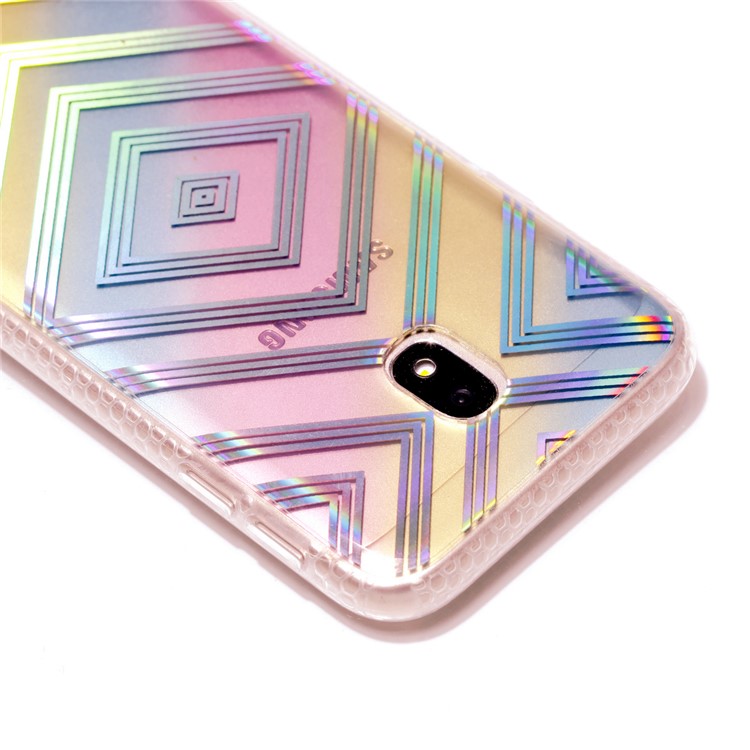 Soft Rainbow Electroplating TPU Protective Shell for Samsung Galaxy J3 (2017) EU Version / J3 Pro (2017) - Square-5