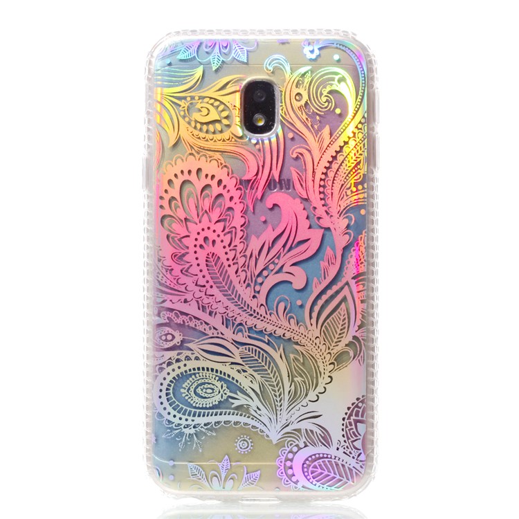 Soft Rainbow Electroplating TPU Protective Casing for Samsung Galaxy J3 (2017) EU Version / J3 Pro (2017) - Feather-2