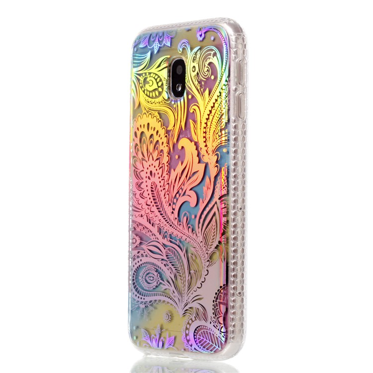 Soft Rainbow Electroplating TPU Protective Casing for Samsung Galaxy J3 (2017) EU Version / J3 Pro (2017) - Feather-3