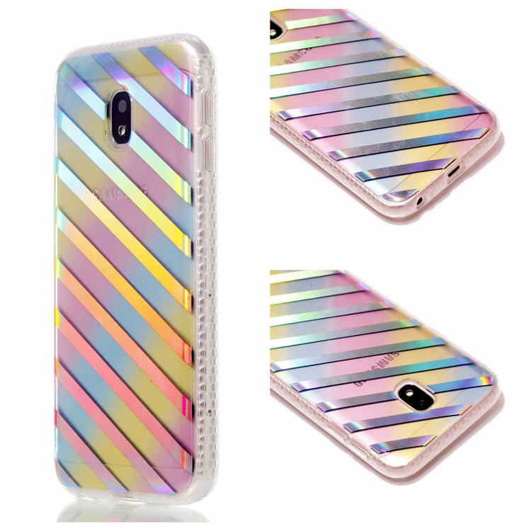 

Soft Rainbow Electroplating TPU Back Casing for Samsung Galaxy J3 (2017) EU Version / J3 Pro (2017) - Strips