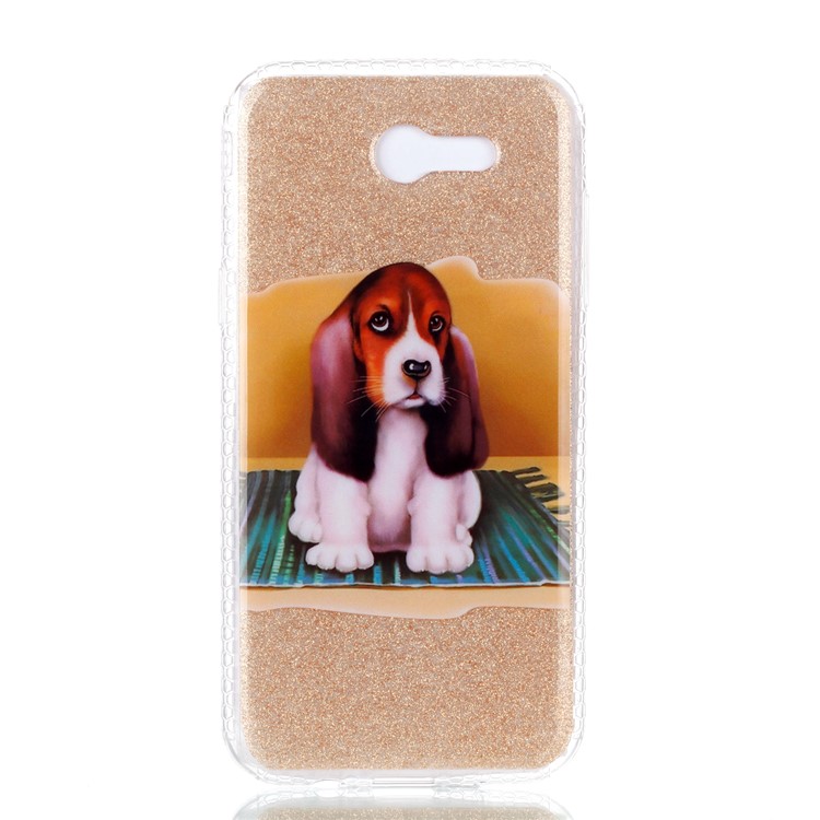 Glitter Powder IMD Gel TPU Shell for Samsung Galaxy J3 (2017) EU Version/J3 Pro (2017) - Lovely Dog-2
