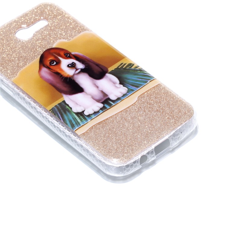 Glitter Powder IMD Gel TPU Shell for Samsung Galaxy J3 (2017) EU Version/J3 Pro (2017) - Lovely Dog-4