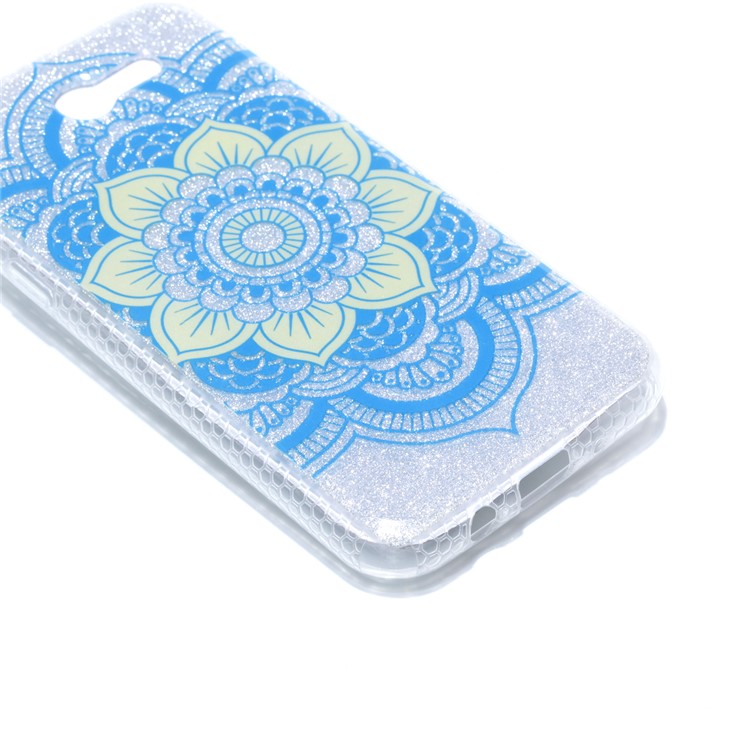 Glitter Powder IMD TPU Phone Cover for Samsung Galaxy J3 (2017) EU Version/J3 Pro (2017) - Mandala Flower-4