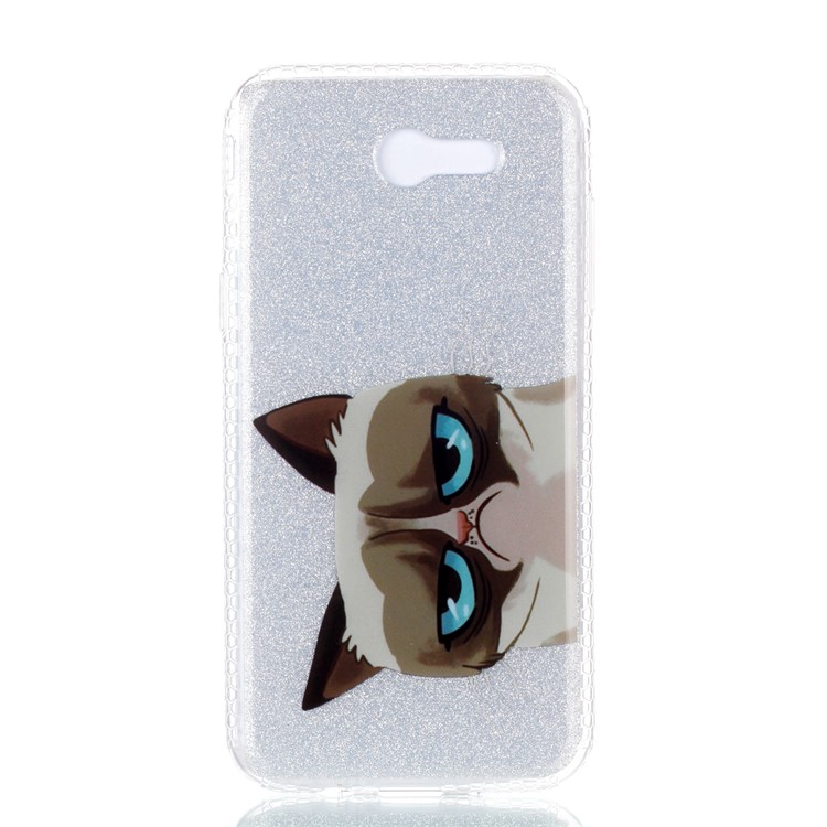 Patterned Glitter Powder TPU IMD Phone Cover for Samsung Galaxy J3 (2017) EU Version/J3 Pro (2017) - Adorable Cat-2
