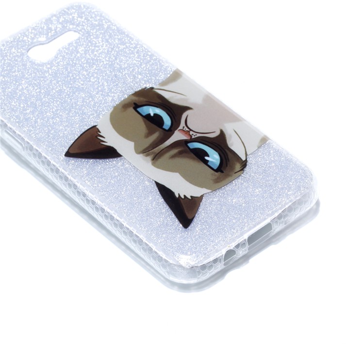 Patterned Glitter Powder TPU IMD Phone Cover for Samsung Galaxy J3 (2017) EU Version/J3 Pro (2017) - Adorable Cat-4
