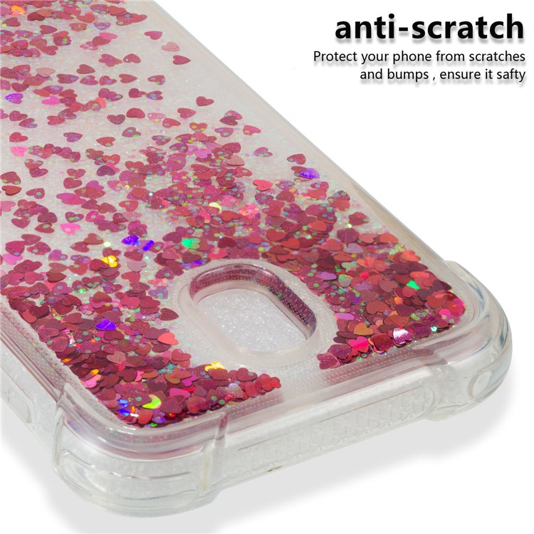 Dynamic Glitter Powder Sequins TPU Shockproof Case for Samsung Galaxy J5 Pro (2017) / J5 (2017) EU Version - Red-3