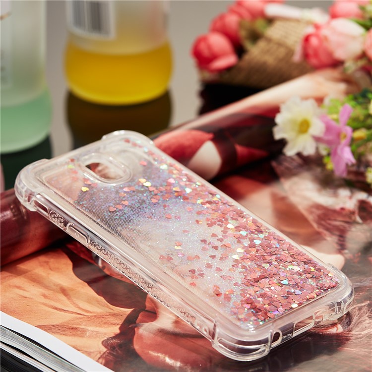 Dynamic Glitter Powder Sequins TPU Shockproof Case for Samsung Galaxy J5 Pro (2017) / J5 (2017) EU Version - Red-8