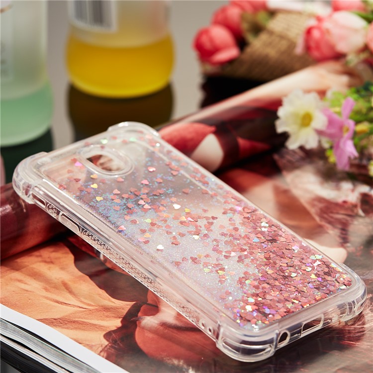Dynamic Glitter Powder Sequins Shockproof TPU Gel Case for Samsung Galaxy J7 (2017) EU Version/J7 Pro (2017) - Red-7