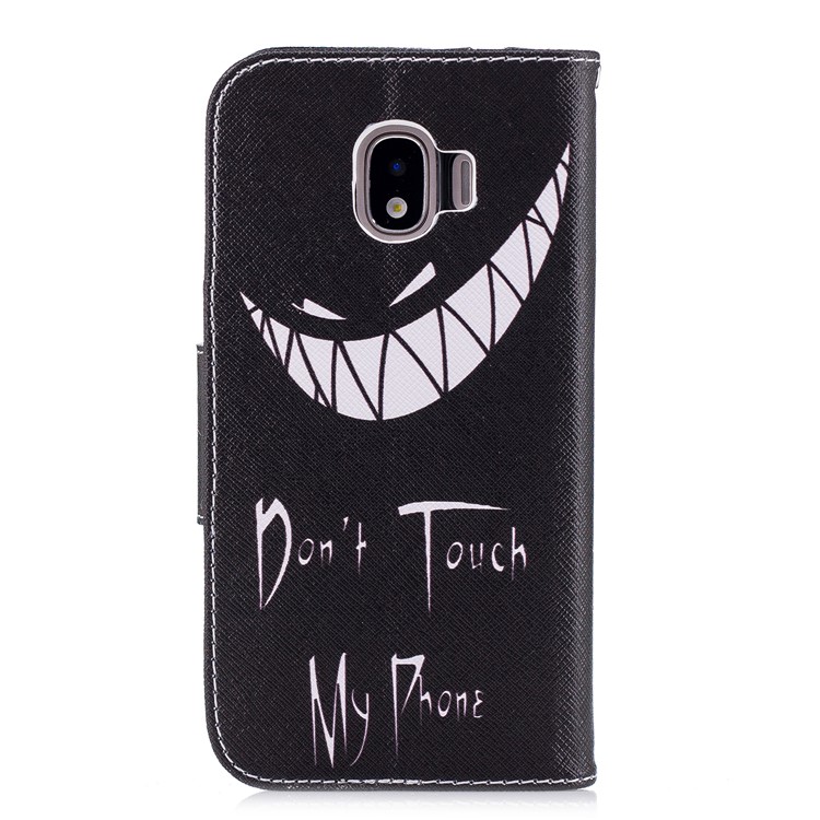 Pattern Printing Leather Wallet Cover for Samsung Galaxy J2 Pro 2018 - Do not Touch My Phone-3