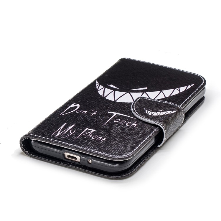 Pattern Printing Leather Wallet Cover for Samsung Galaxy J2 Pro 2018 - Do not Touch My Phone-6