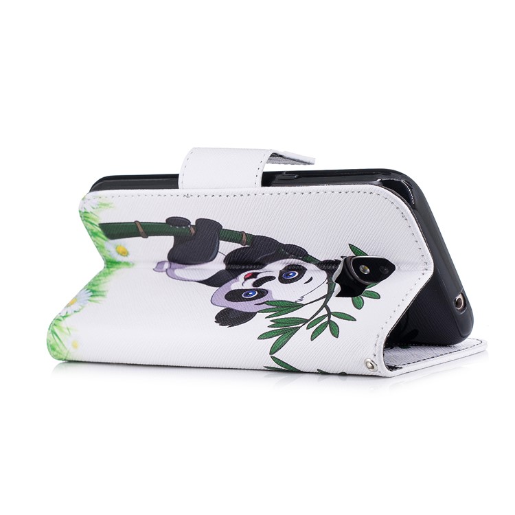 Pattern Printing Wallet Leather Casing Cover with Stand for Samsung Galaxy J2 Pro 2018 - Lovely Panda-4