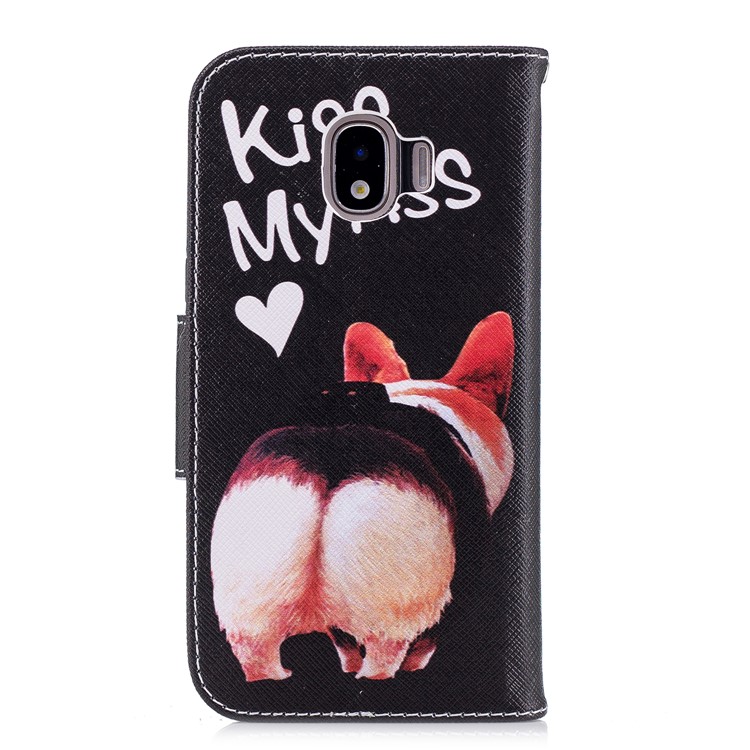 Pattern Printing Wallet Leather Cellphone Cover with Stand for Samsung Galaxy J2 Pro 2018 - Kiss My Ass-3