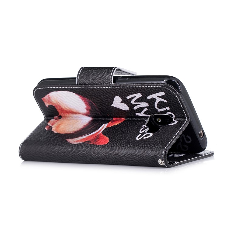 Pattern Printing Wallet Leather Cellphone Cover with Stand for Samsung Galaxy J2 Pro 2018 - Kiss My Ass-4