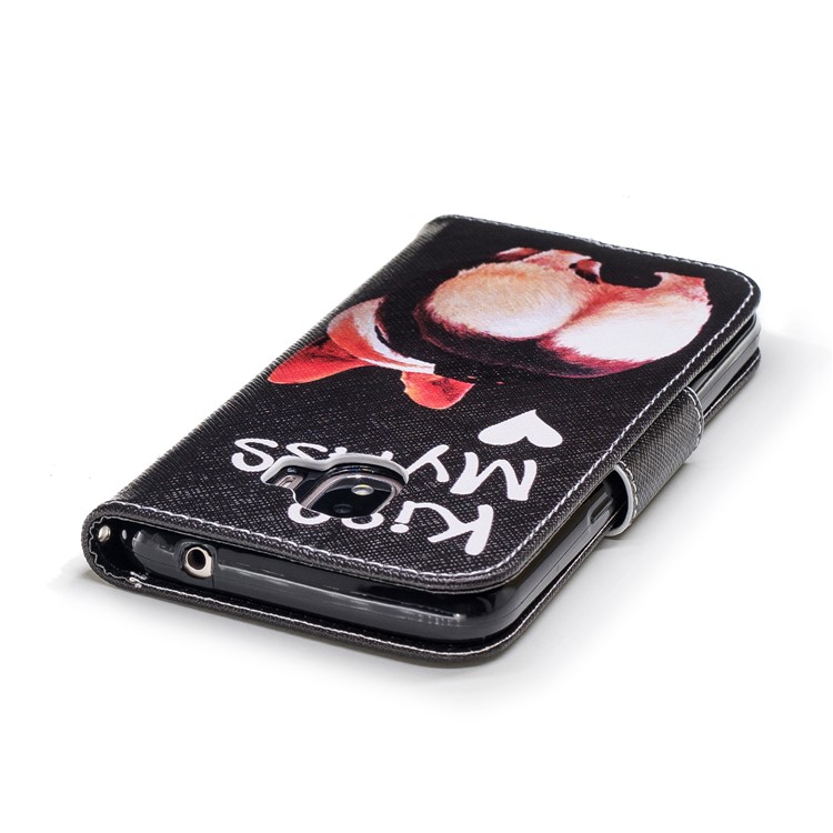 Pattern Printing Wallet Leather Cellphone Cover with Stand for Samsung Galaxy J2 Pro 2018 - Kiss My Ass-7