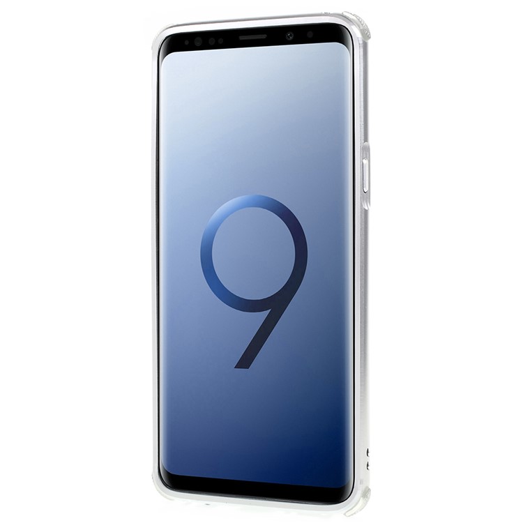 Electroplated Metal Bumper + Brushed PC Back Panel Slide-on Cover for Samsung Galaxy S9 SM-G960 - Silver-3