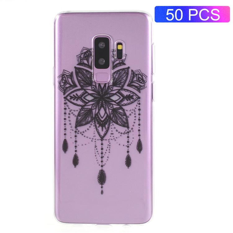 50Pcs/Set Ultra-thin Patterned Soft TPU Case for Samsung Galaxy S9 Plus SM-G965 - Black Dream Catcher-1