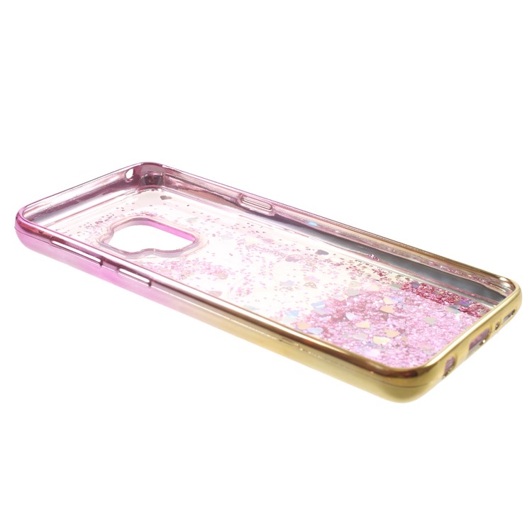 Floating Glitter Powder Quicksand Electroplated TPU Case for Samsung Galaxy S9 SM-G960 - Butterflies-7