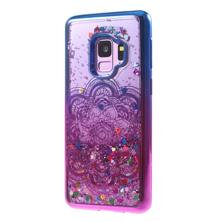 Floating Glitter Powder Quicksand Electroplated TPU Case Cover for Samsung Galaxy S9 SM-G960 - Mandala-3