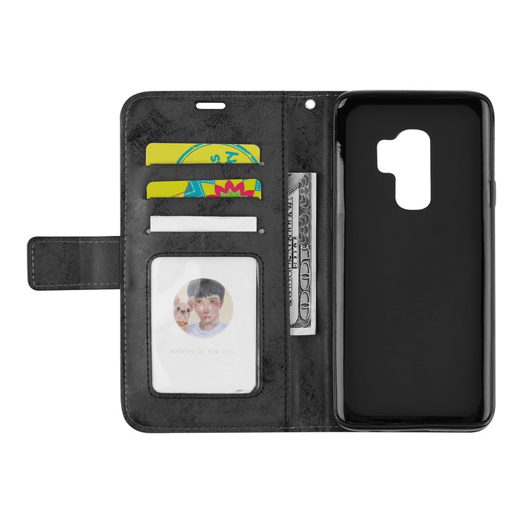 Imprint Mandala Flower Stand Wallet Leather Case for Samsung Galaxy S9+ SM-G965 - Black-7
