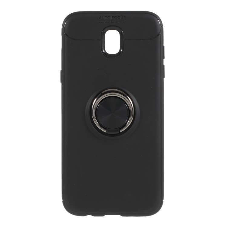 Finger Ring Kickstand TPU Back Case for Samsung Galaxy J5 (2017) EU Version / J5 Pro (2017) (Built-in Metal Sheet) - Black-3